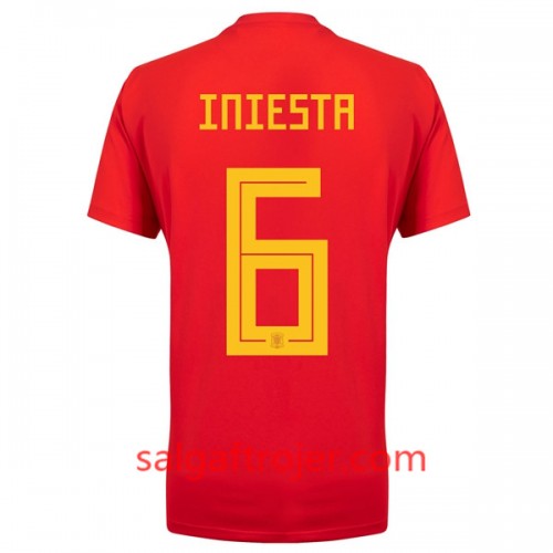 Spanien Fodboldtrøjer A_Iniesta 6 Hjemmebanesæt VM 2018 Spanien Fodboldtrøjer A_Iniesta 6 Hjemmebanesæt VM 2018